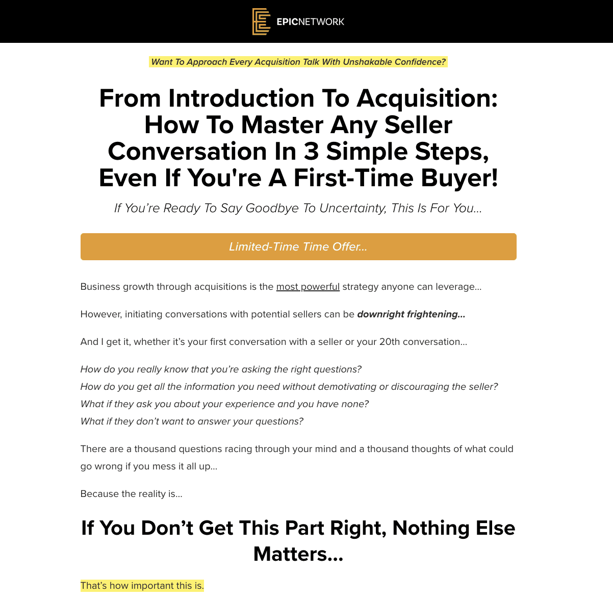 christopher wick epic network discovery call masterclass 64f434f442205